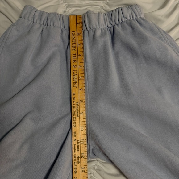 Brandy Melville Light Blue Jogger Sweatpants Women's Elastic Waist Fleece - Picture 3 of 7
